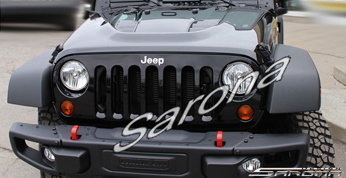 Custom Jeep Wrangler  SUV/SAV/Crossover Hood (2007 - 2015) - $890.00 (Part #JP-010-HD)
